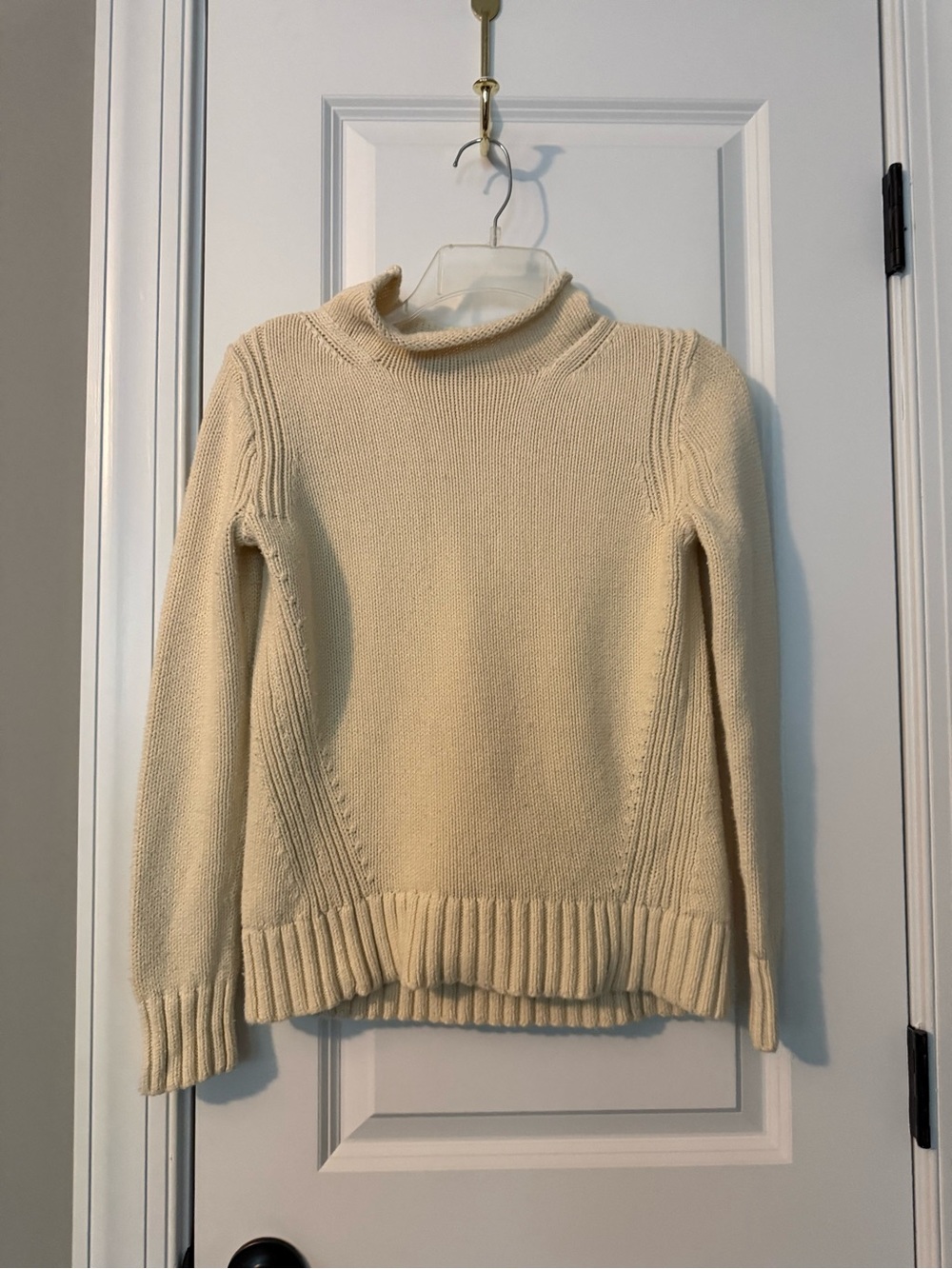J.Crew Always cream/light yellow Knit Mock Neck Sweater